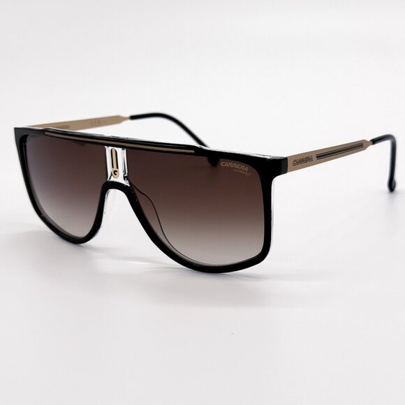 NEW CARRERA 1056/S 2M2 SUNGLASSES MEN GOLD BLACK SQUARE EYEWEAR CARRERA - Picture 2 of 8